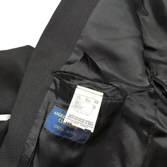 Jack Victor Suit Mens 43R Beige 100% Wool Pants 38x28 Lanza CT 2 Pieces Vintage - Picture 6 of 15